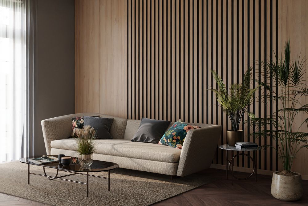 Wall after Strama slat installation