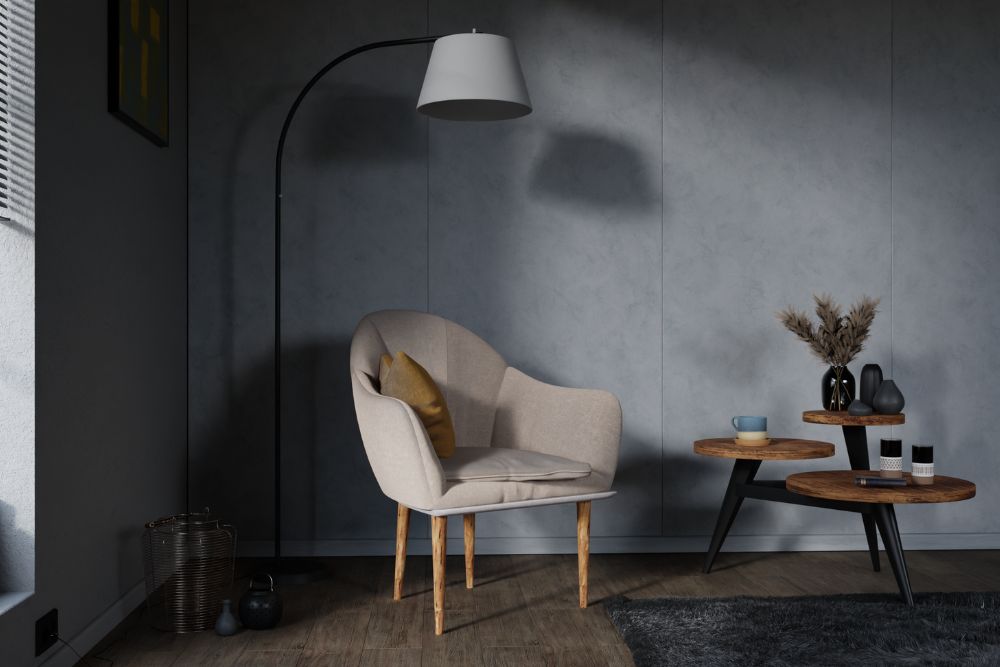 Concrete-look wall panel installation